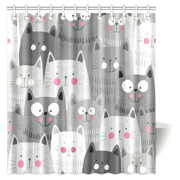 NEW kitty CAT or DOG dogs white gray grey black window valance topper
